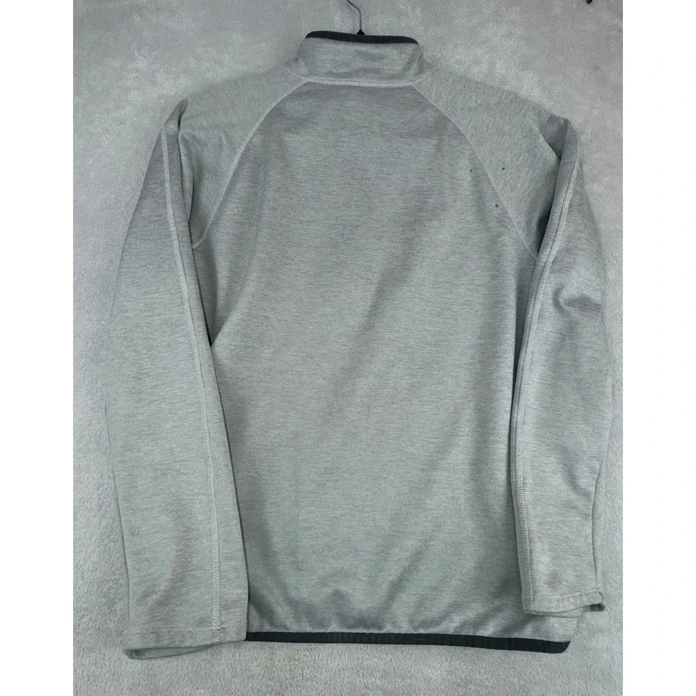 The North Face Mens Medium Gray Quarter Zip Pullover Fleece Jacket Fast Shipping